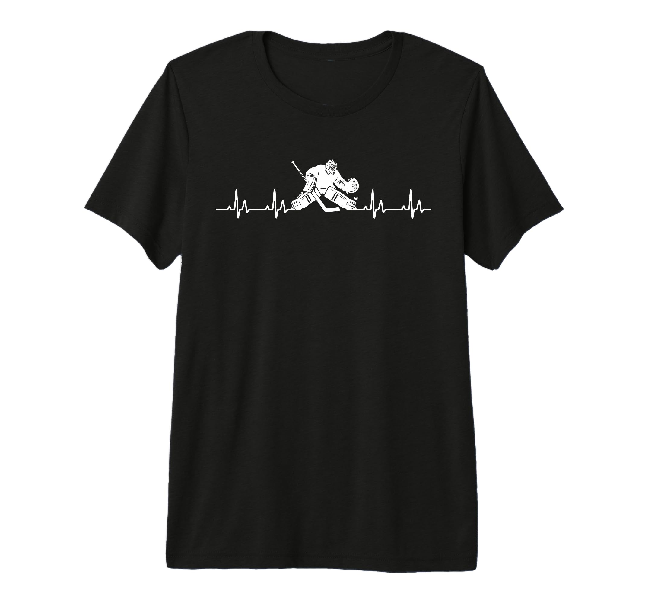 Hockey Goalie Heartbeat Hockey T-Shirt - Streetwear Style Men Women