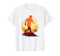 Soccer Player Silhouette Sunset T-Shirt - Streetwear Style Men Women
