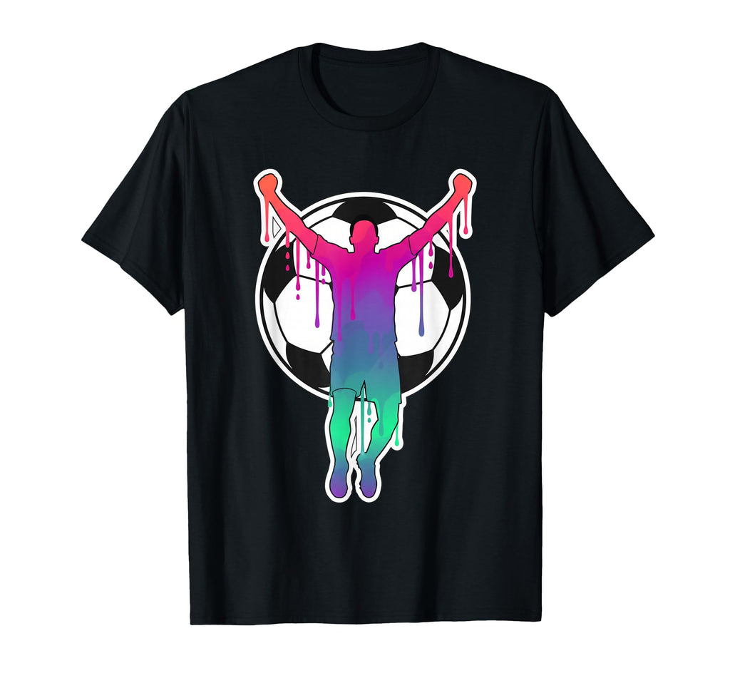 Soccer Player Celebration Silhouette T-Shirt - Aesthetic Graphic Men Women