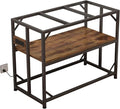 Sturdy Metal Aquarium Stand with Power Outlets, Adjustable Storage Cabinet - 660LBS Capacity, Rustic Brown - Suitable for 40 Gallon Fish Tank, Turtle Tank, Perfect Fish Tank Stand for Organization and Convenience
