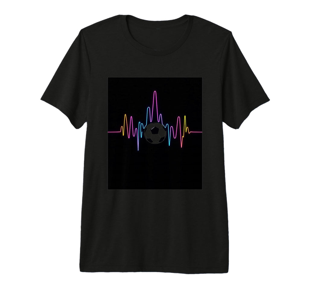 Minimalist Soccer Heartbeat Tri Blend T-Shirt - Trendy Graphic for Adults