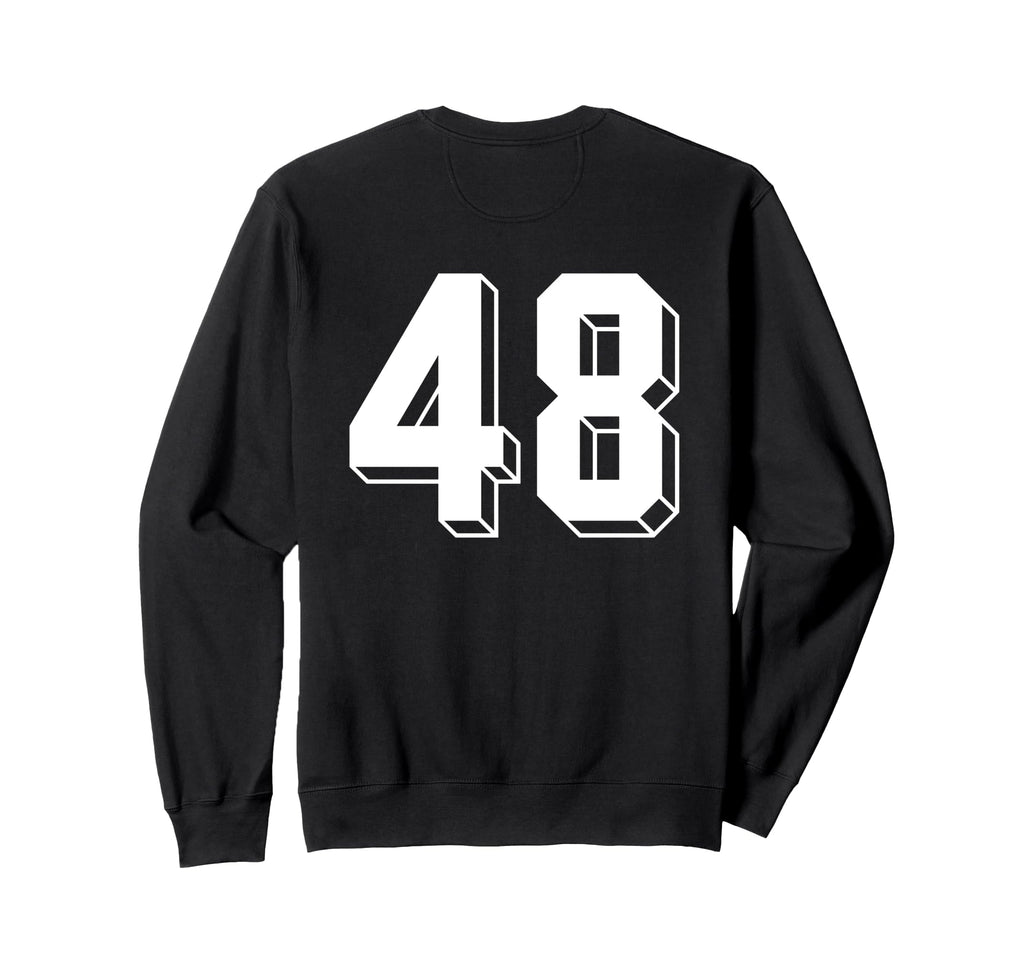 Number 48 Backside 80S 90S Team Sweatshirt - Graphic Print for Adults