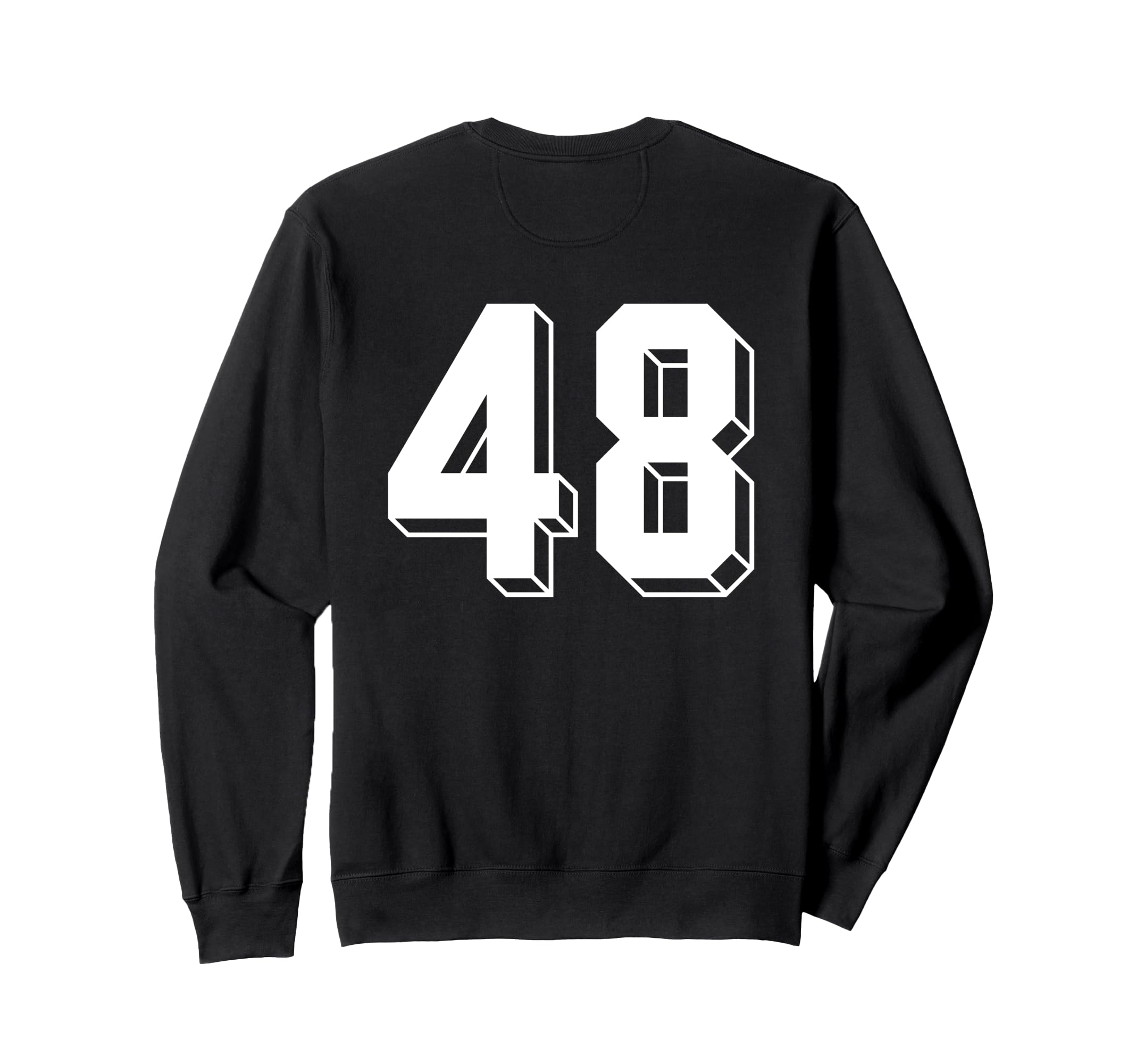 Number 48 Backside 80S 90S Team Sweatshirt - Graphic Print for Adults