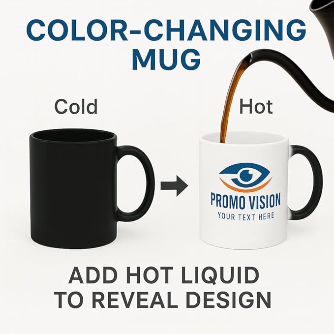 Personalized Coffee Mug, Custom Drawing Portrait Gift, Funny Customized Coffee Gift for Men & Women, Custom Mugs with Pictures, Black - Color Changing 15oz Father's Day Mug