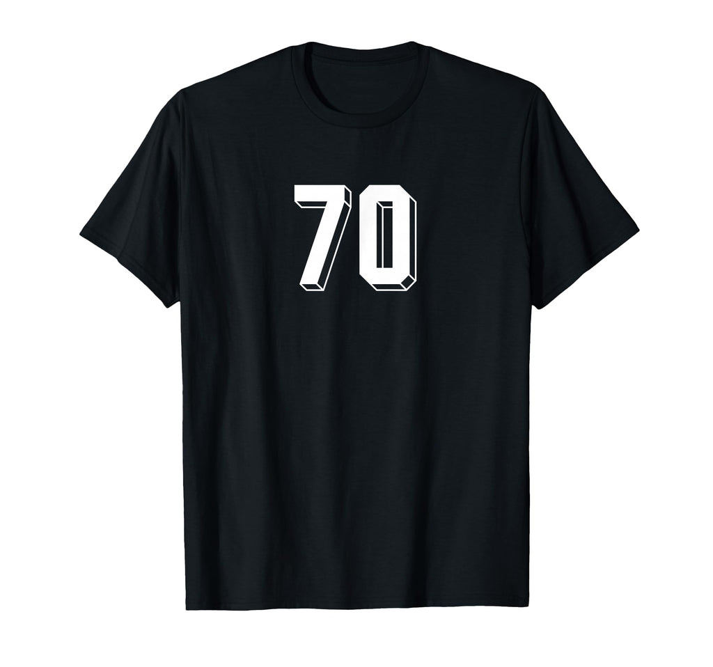 Number 70 80S 90S Soccer Team Jersey T-Shirt - Custom Art Print for Adults