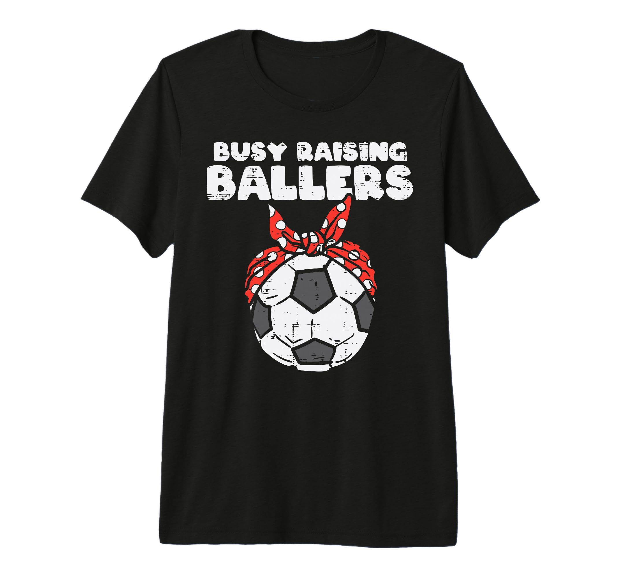 Busy Raising Ballers Soccer Polka T-Shirt - Unique Graphic for Adults