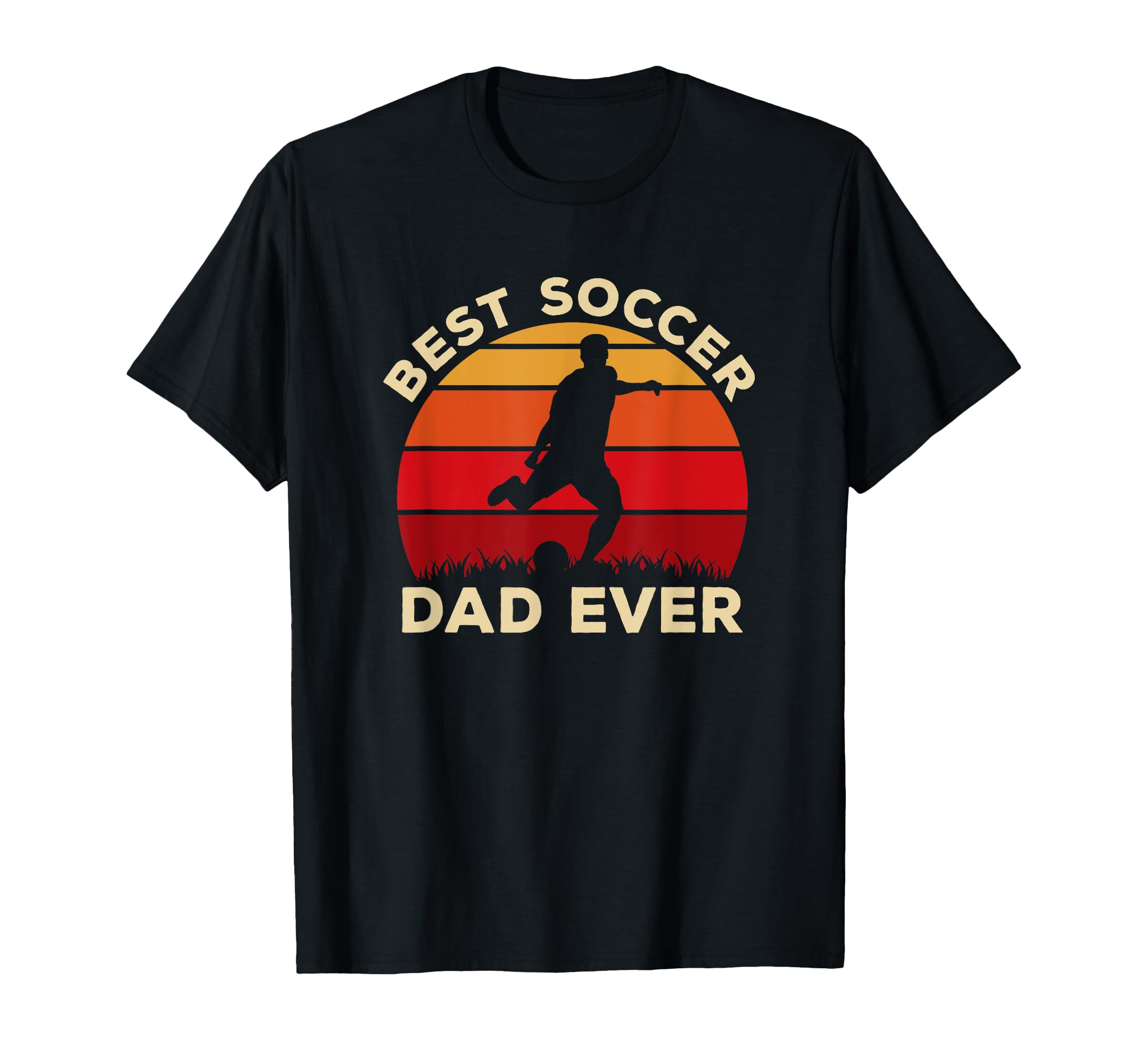 Sunset Best Soccer Dad Soccer Gift T-Shirt - Minimalist Print for Adults