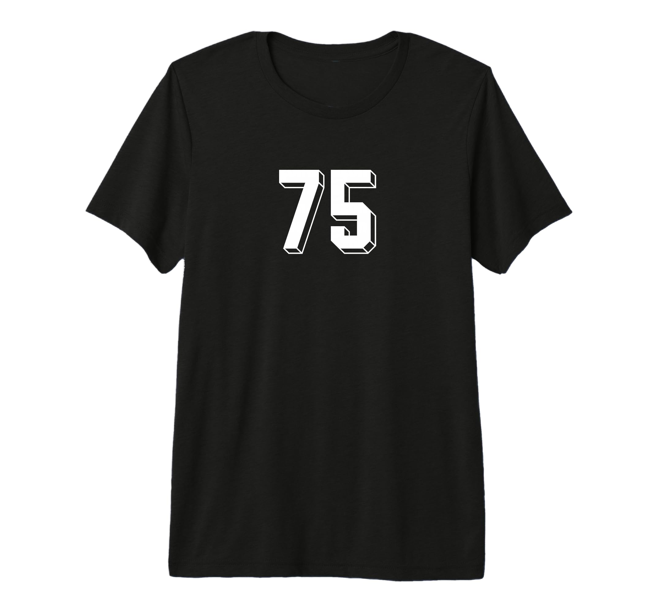 Number 75 80S 90S Soccer Team Jersey T-Shirt - Minimalist Print Men Women