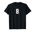 Number 8 80S 90S Soccer Team Jersey T-Shirt - Aesthetic Graphic Unisex