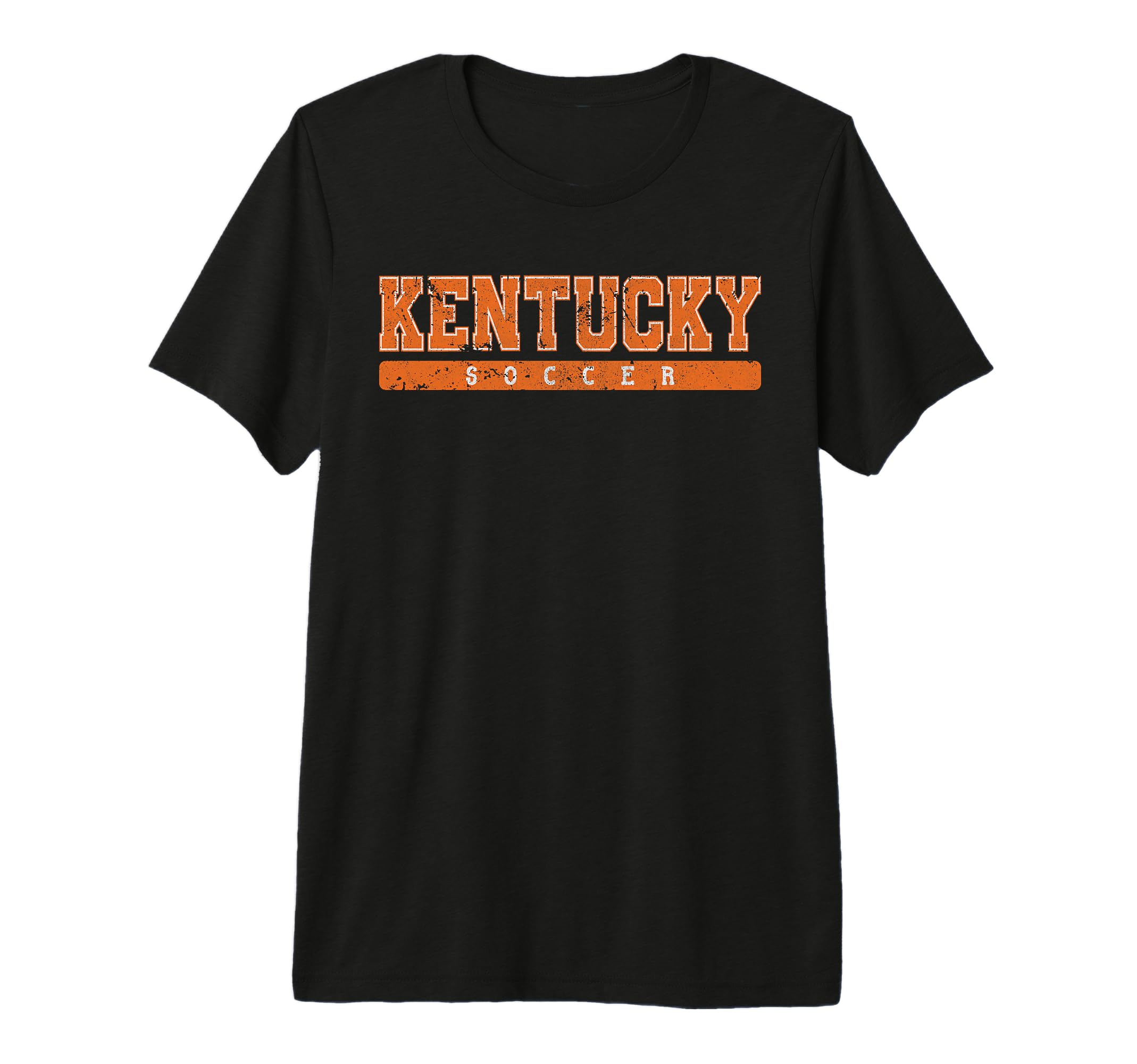 Kentucky Soccer Orange Text Tri Blend T-Shirt - Minimalist Print Unisex