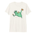 No Kings Statue Liberty Soccer Bicycle Kick T-Shirt - Graphic Print Unisex