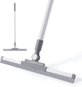 Yocada Rubber Floor Squeegee Broom TPR Blade Adjustable Scrubber Squeegee Household Broom for Shower Bathroom Kitchen Home Tile Pet Hair Fur Floor Marble Glass Window Water Foam Cleaning 53.15"