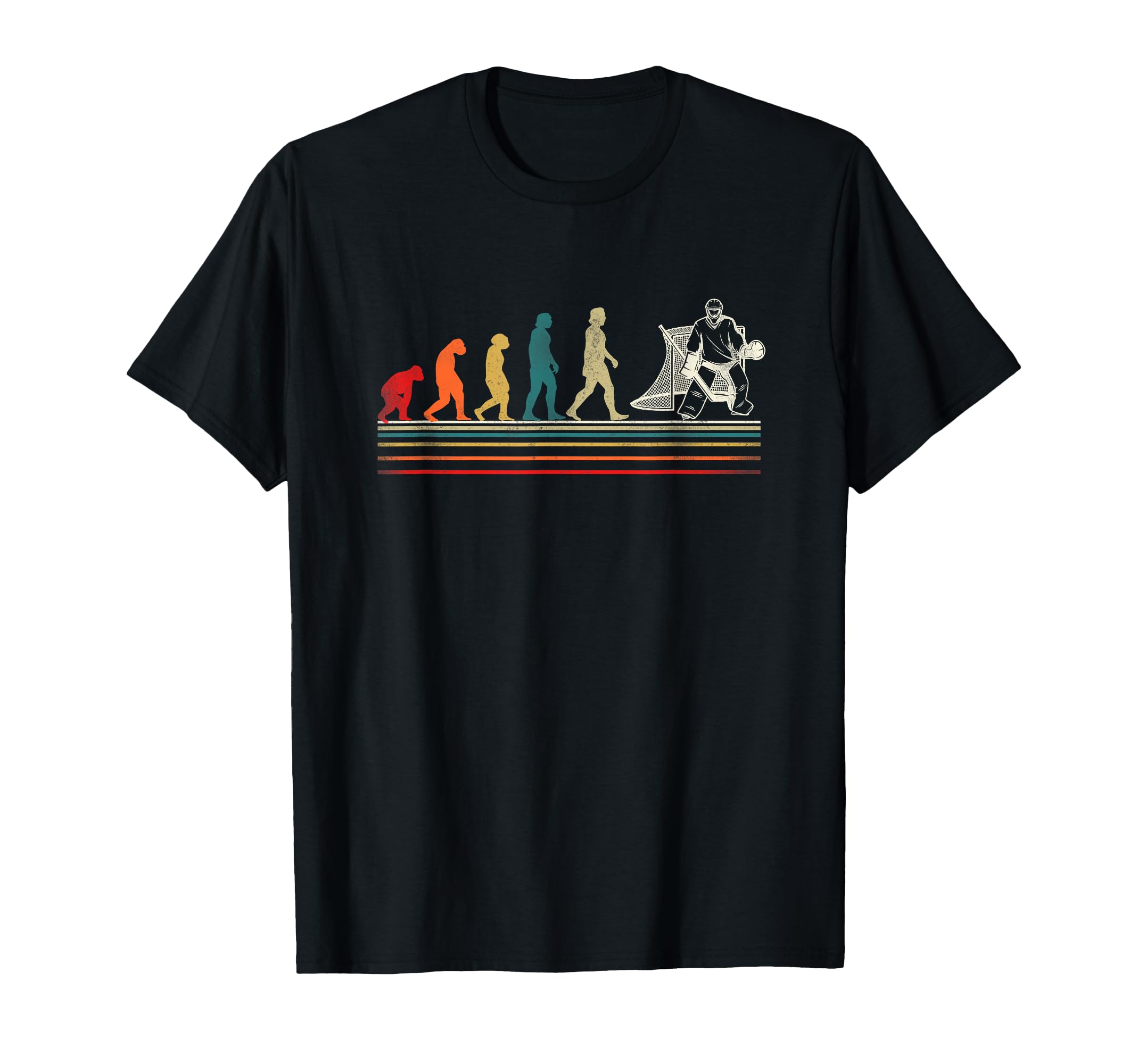 Ice Hockey Goalie Goalkeeper Evolution T-Shirt - Fun Novelty Design Unisex