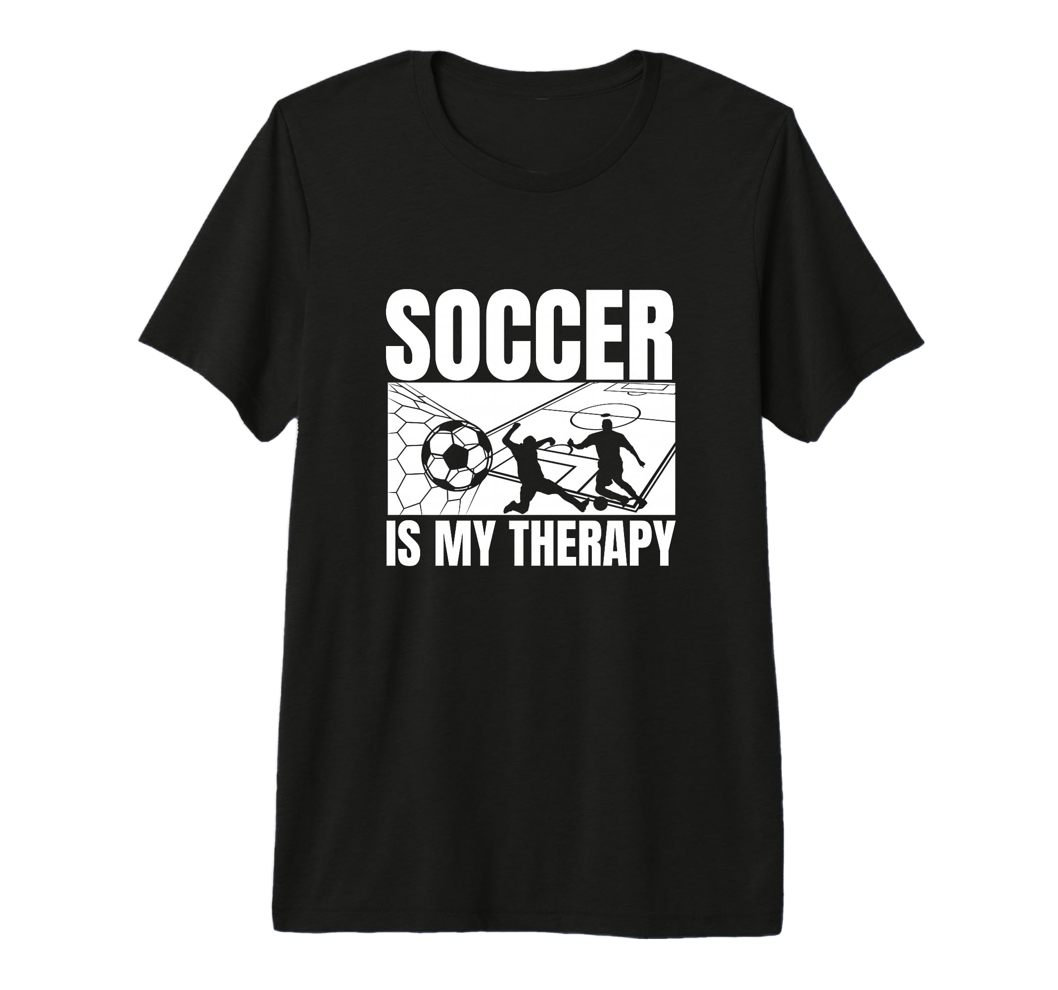 Soccer Is My Therapy Funny Soccer T-Shirt - Casual Everyday Wear Unisex