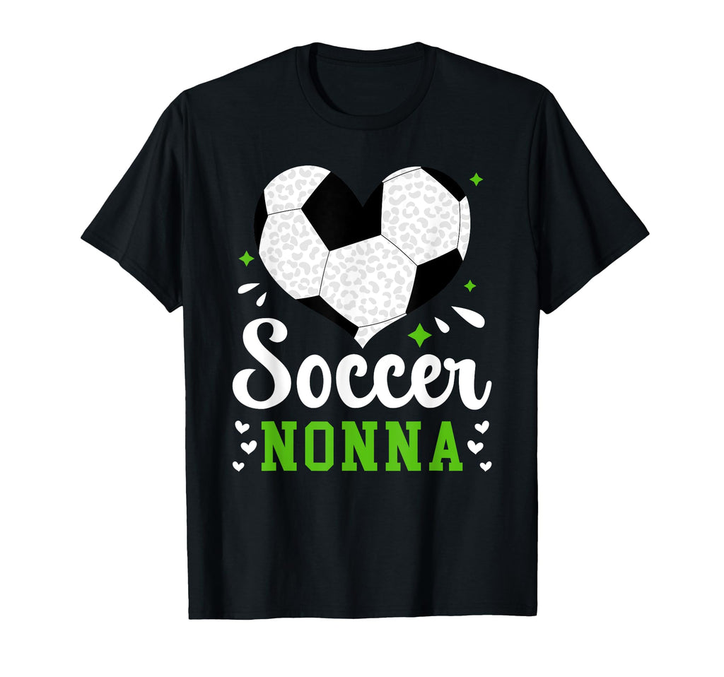 Soccer Nonna Heart Nonna Soccer T-Shirt - Minimalist Print for Adults