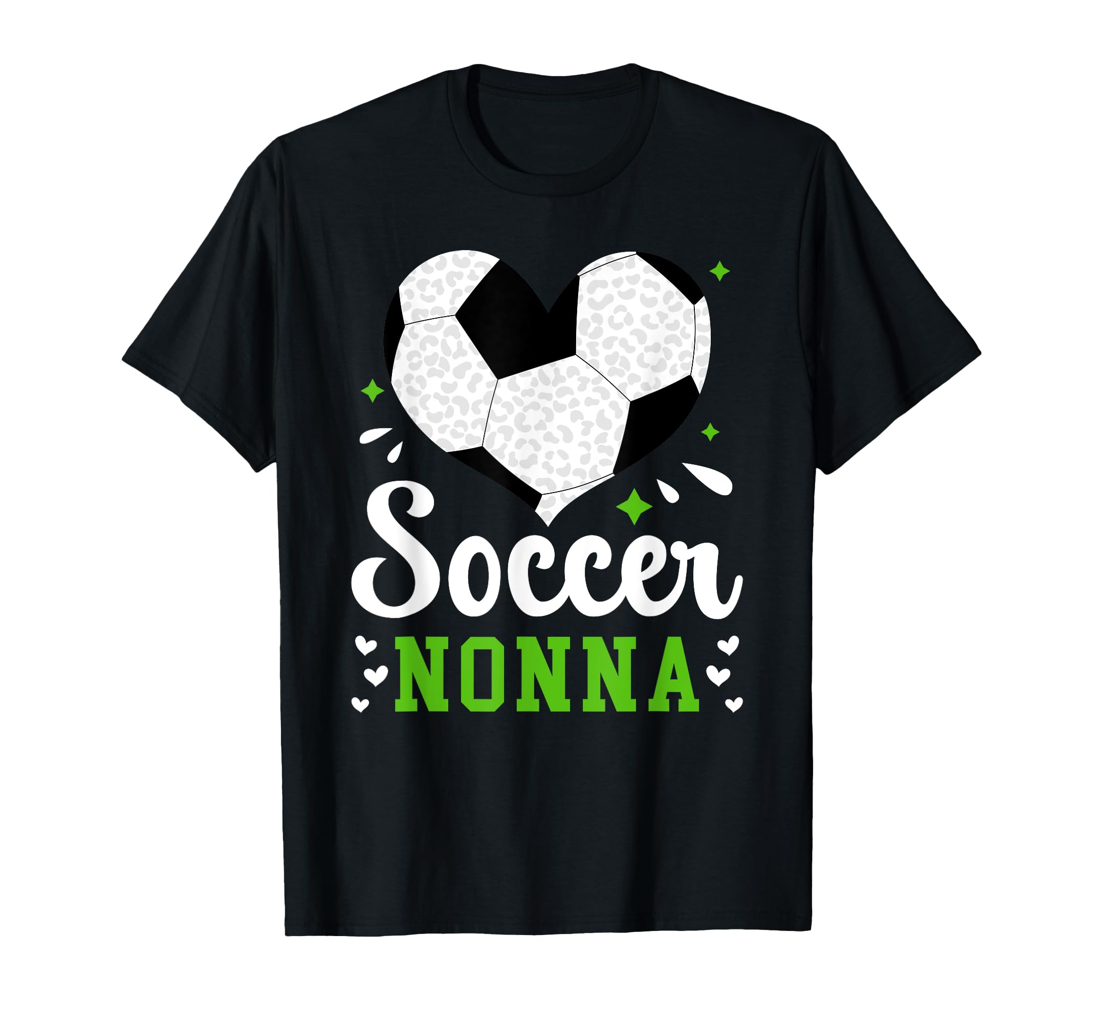 Soccer Nonna Heart Nonna Soccer T-Shirt - Minimalist Print for Adults