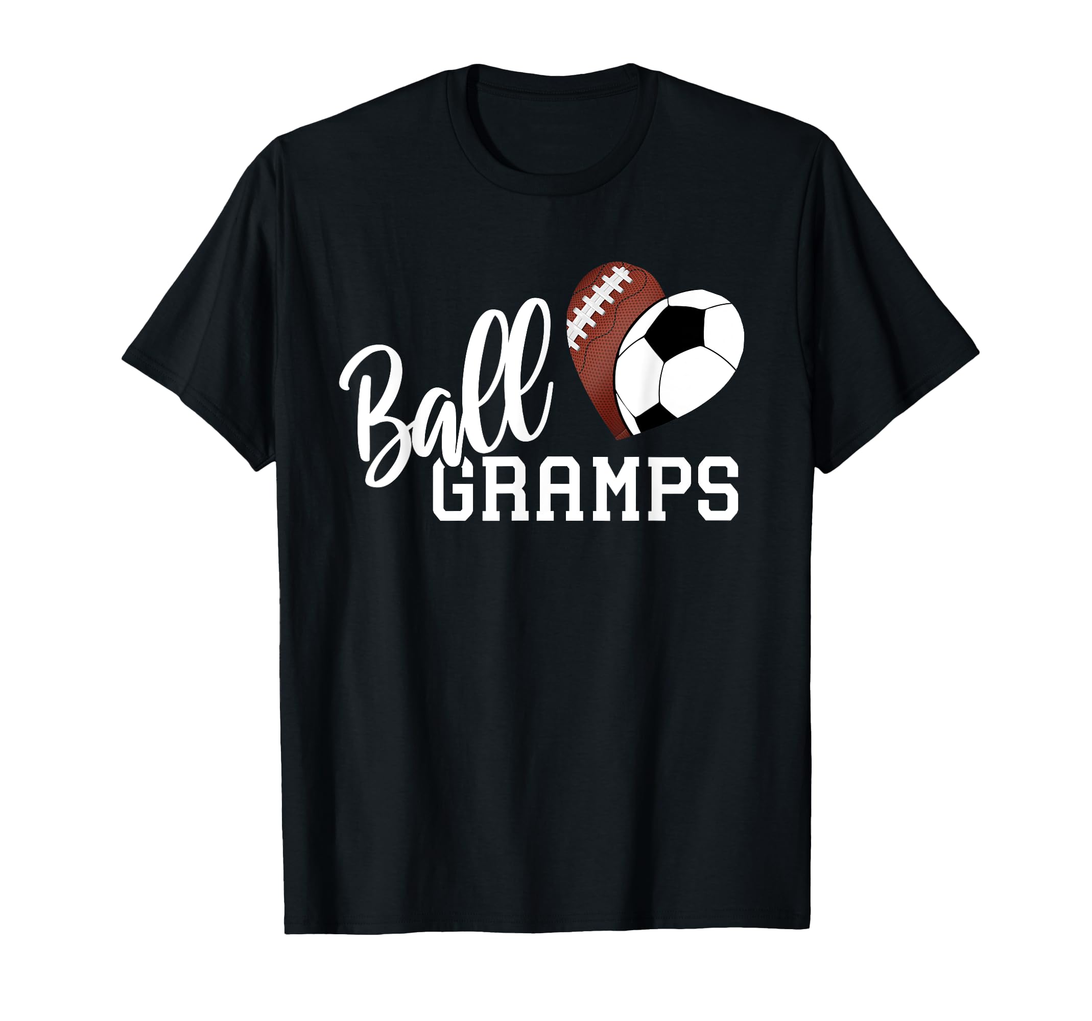 Ball Gramps Heart Funny Football T-Shirt - Trendy Graphic for Adults