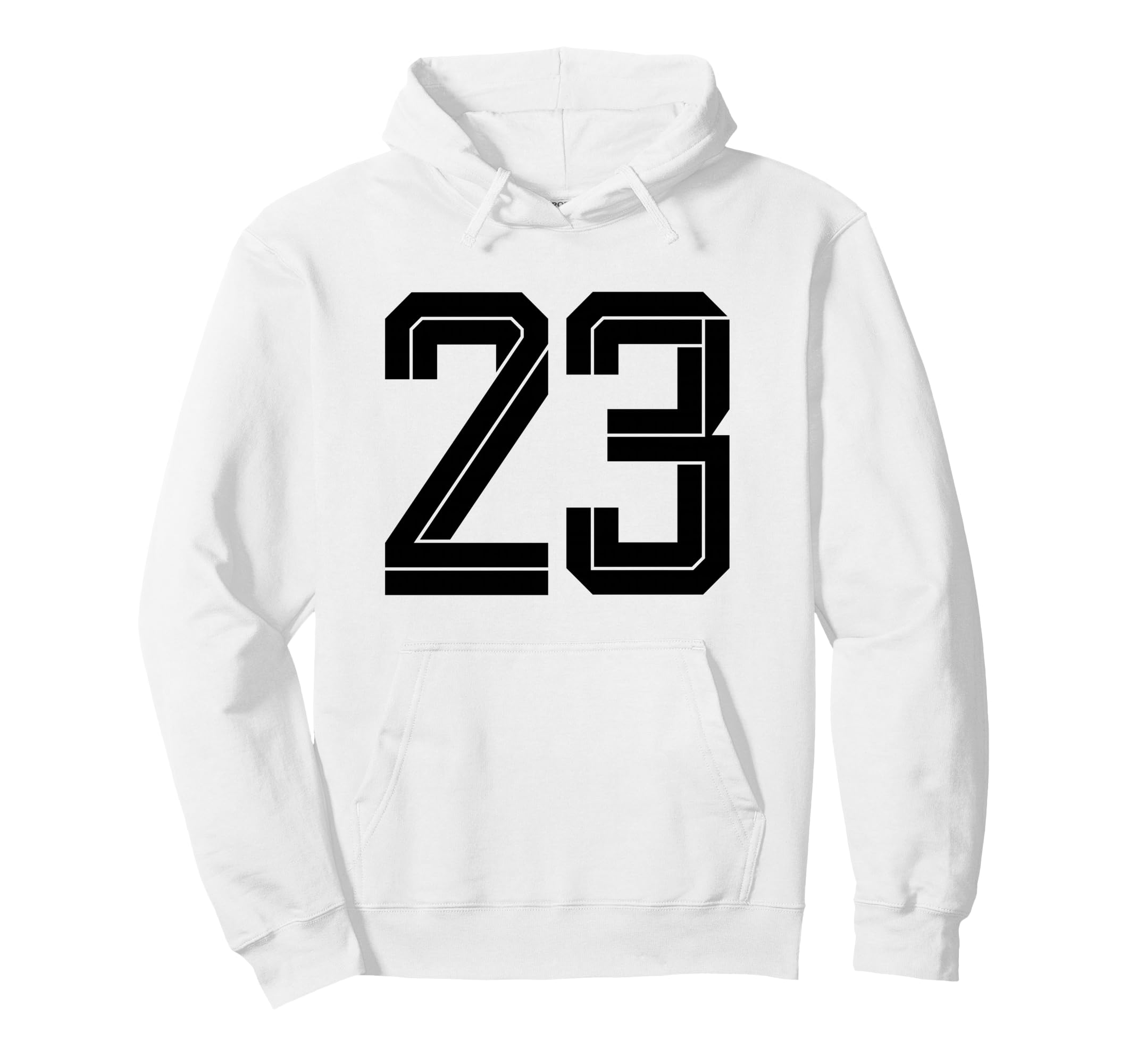 23 White Number 23 Sports Fan Soccer Hoodie - Unique Graphic Men Women