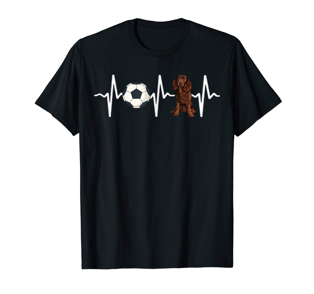 Soccer American Water Spaniel Heartbeat T-Shirt - Aesthetic Graphic Unisex