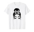 Messy Bun Sports Fan Team Soccer Bow T-Shirt - Aesthetic Graphic Men Women