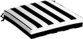 Arden Seat Cushion, 21 x 21, Rain-Proof, Fade Resistant, Cushion for Patio Dining, Adirondack, and Outdoor Chairs Black Cabana Stripe