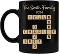 Trending Custom Family Forever Linked Together Crossword Puzzle Art Personalized Mug, Gift For Brothers, Sisters, Siblings, Family Member on Birthday Christmas