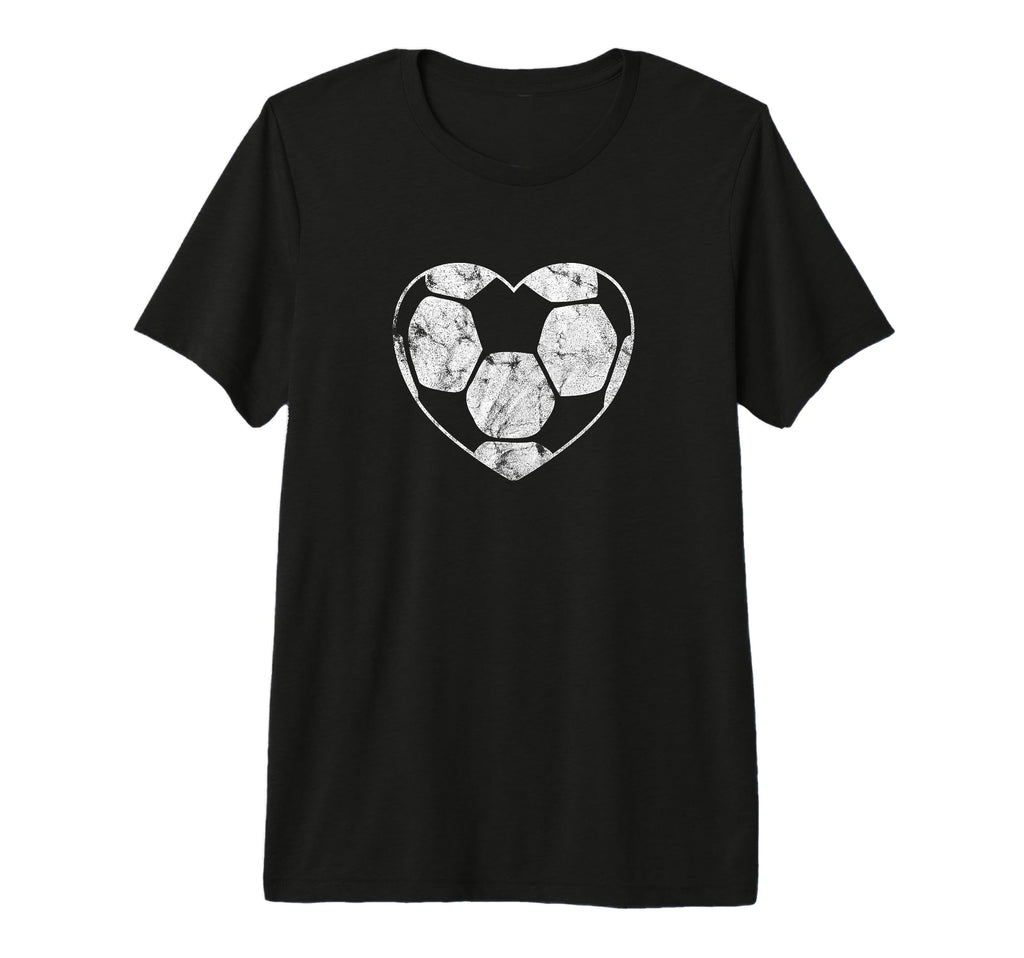 Soccer Ball Heart Shape Mom Parent T-Shirt - Minimalist Print Men Women