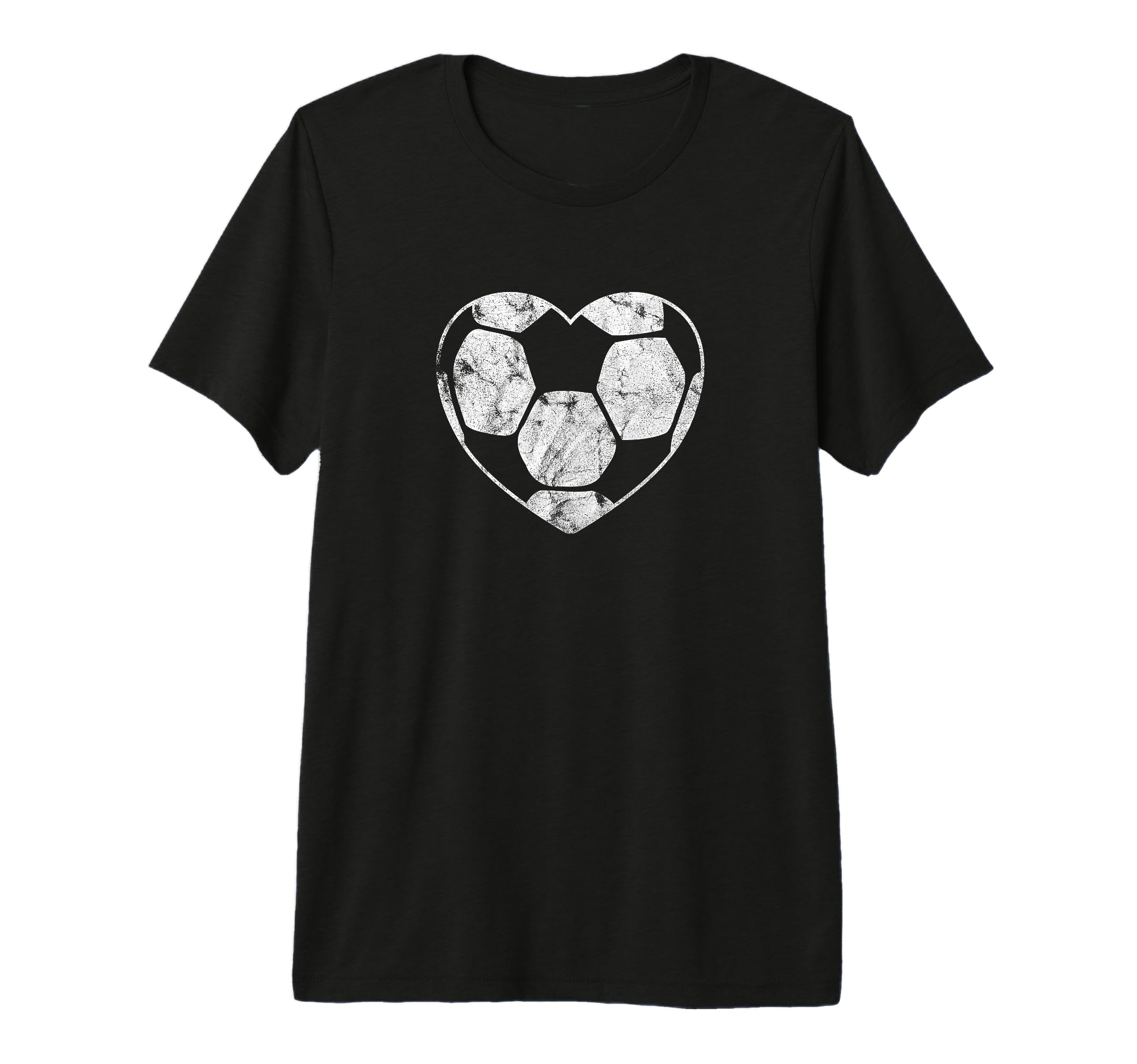 Soccer Ball Heart Shape Mom Parent T-Shirt - Minimalist Print Men Women
