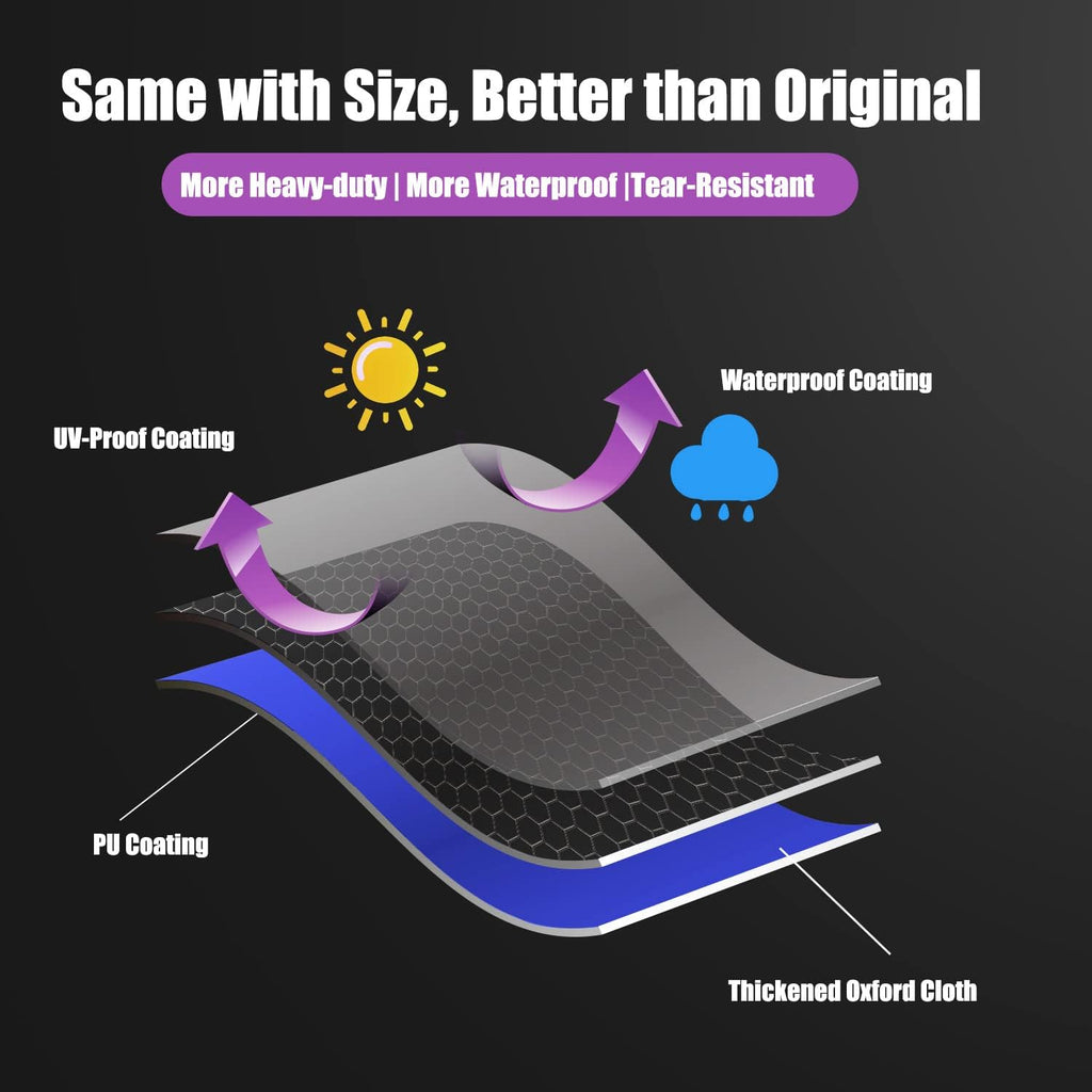 Heavy Duty 24 Inch Grill Cover Compatible with Cuisinart CGG-306, Royal Gourmet 24’’ Tabletop Griddle PD1301R/ PD1301S, Ninja OG751, Compatible with Pit Boss 75275 & PB336GS