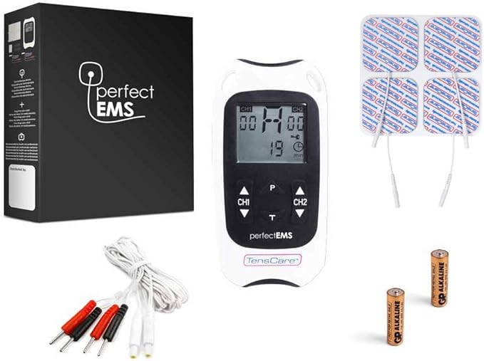 TensCare Perfect EMS - Strengthen, Rehabilitate and Tone Muscles. Recover Faster from Injuries. TENS Program for Pain Relief