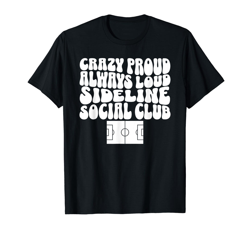Sideline Social Club Soccer Field T-Shirt - Minimalist Print for Adults