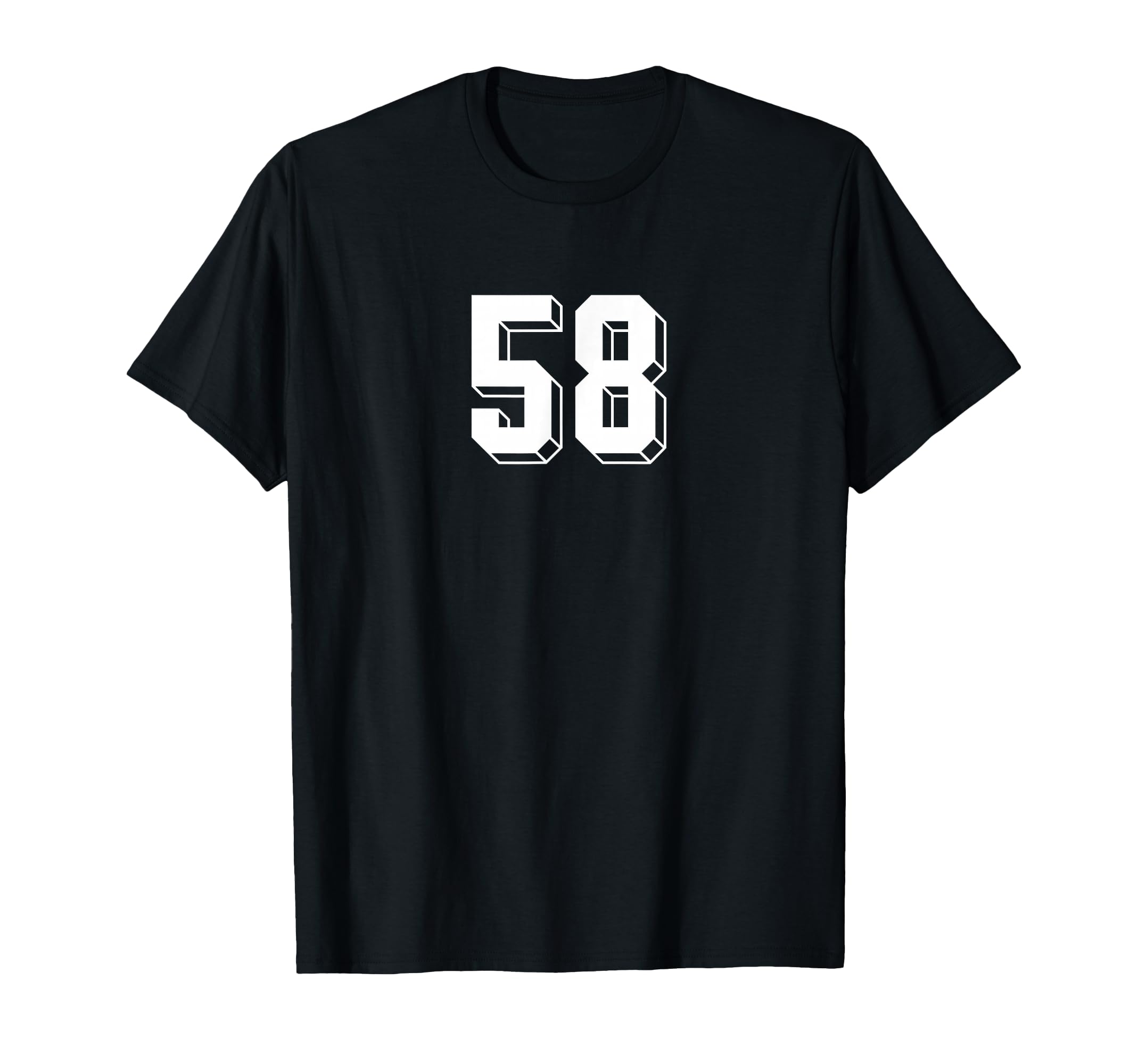 Number 58 80S 90S Soccer Team Jersey T-Shirt - Trendy Graphic for Adults