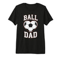 Mens Ball Dad Heart Soccer Father T-Shirt - Minimalist Print Men Women