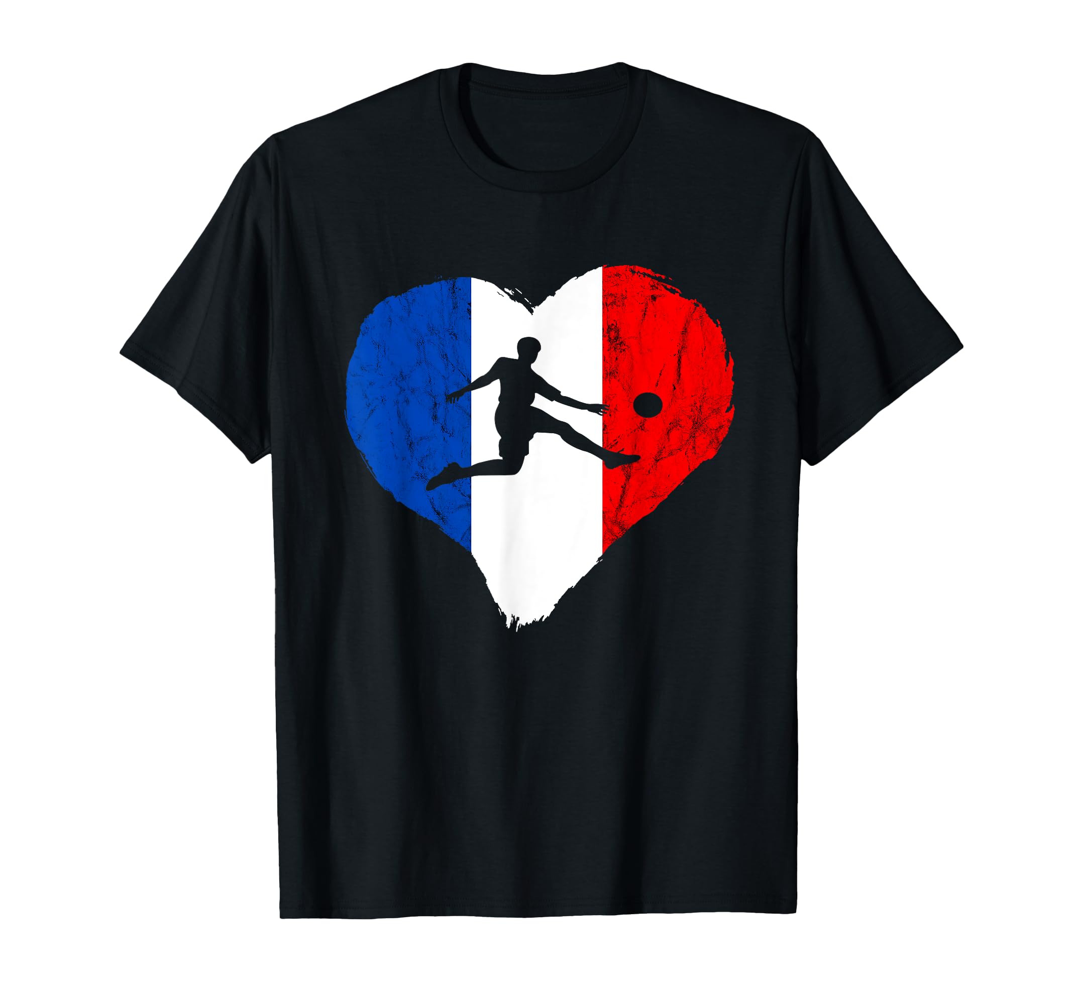 France French Soccer Team Heart French T-Shirt - Trendy Graphic Unisex