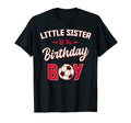 Little Sister Birthday Soccer Player T-Shirt - Graphic Print for Adults