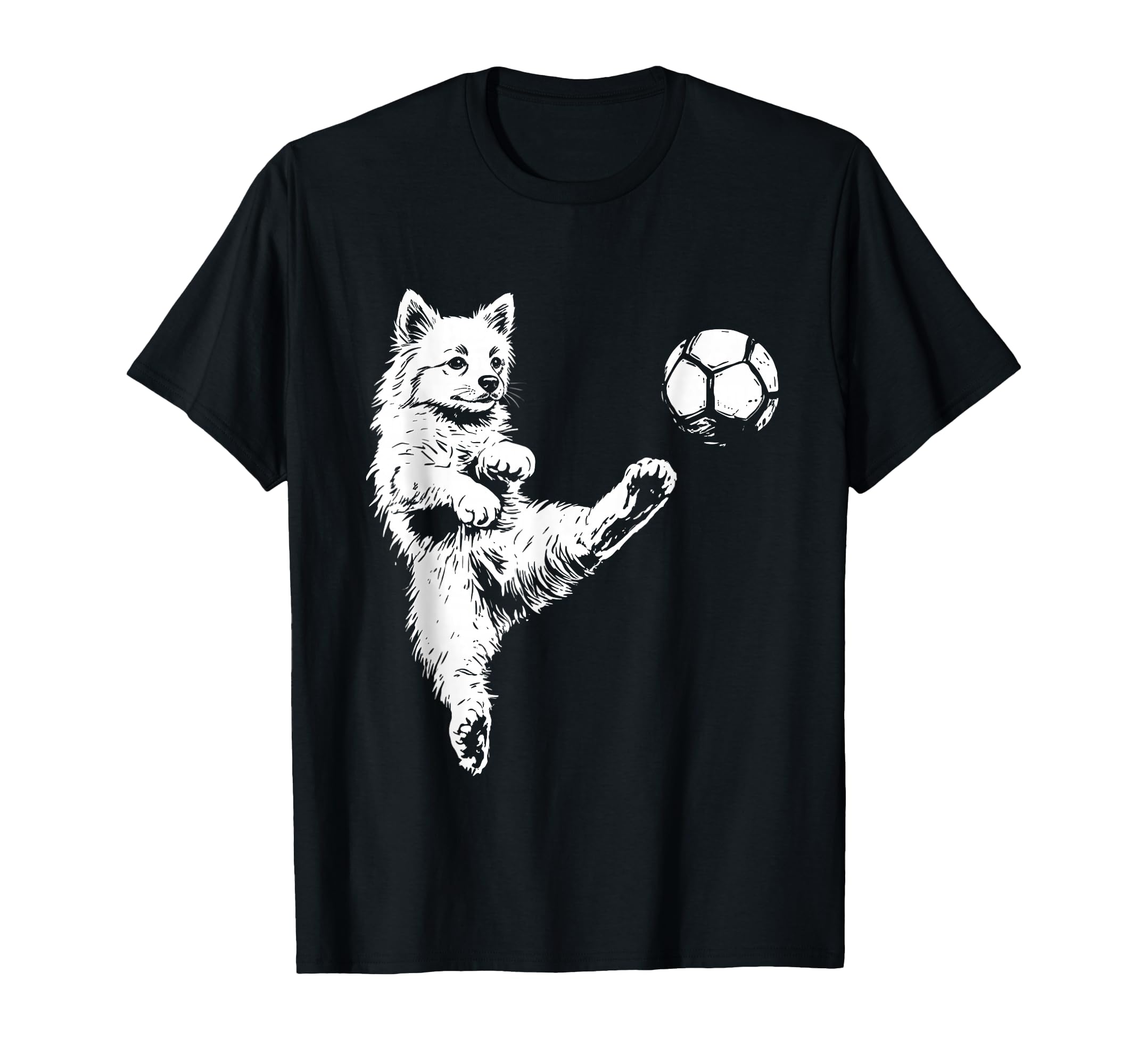 Puppy Playing Soccer Funny Dog Sports T-Shirt - Unique Graphic Men Women