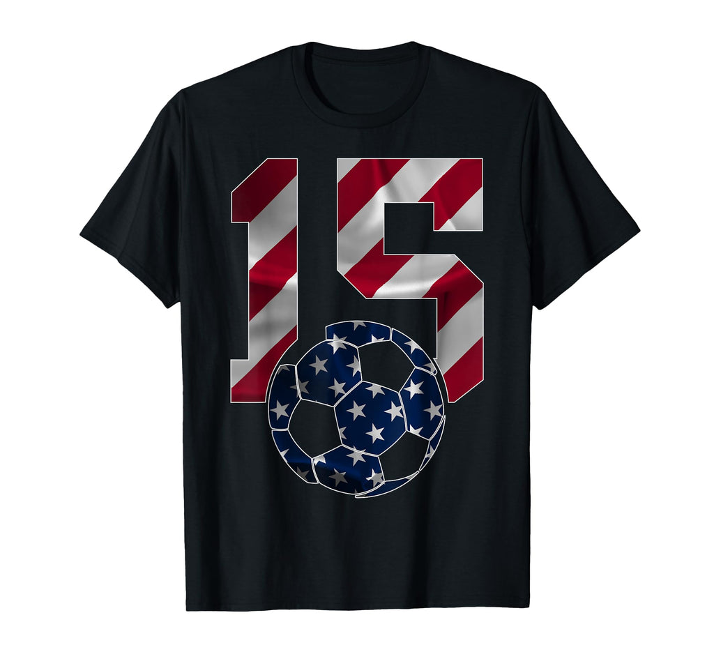 Number 15 Years Soccer 15Th Birthday T-Shirt - Streetwear Style for Adults