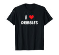 I Love Dribbles Heart Basketball Soccer T-Shirt - Novelty Apparel Unisex