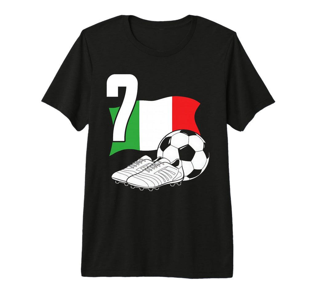 7 Soccer Birthday Gift Soccer Fan T-Shirt - Custom Art Print for Adults