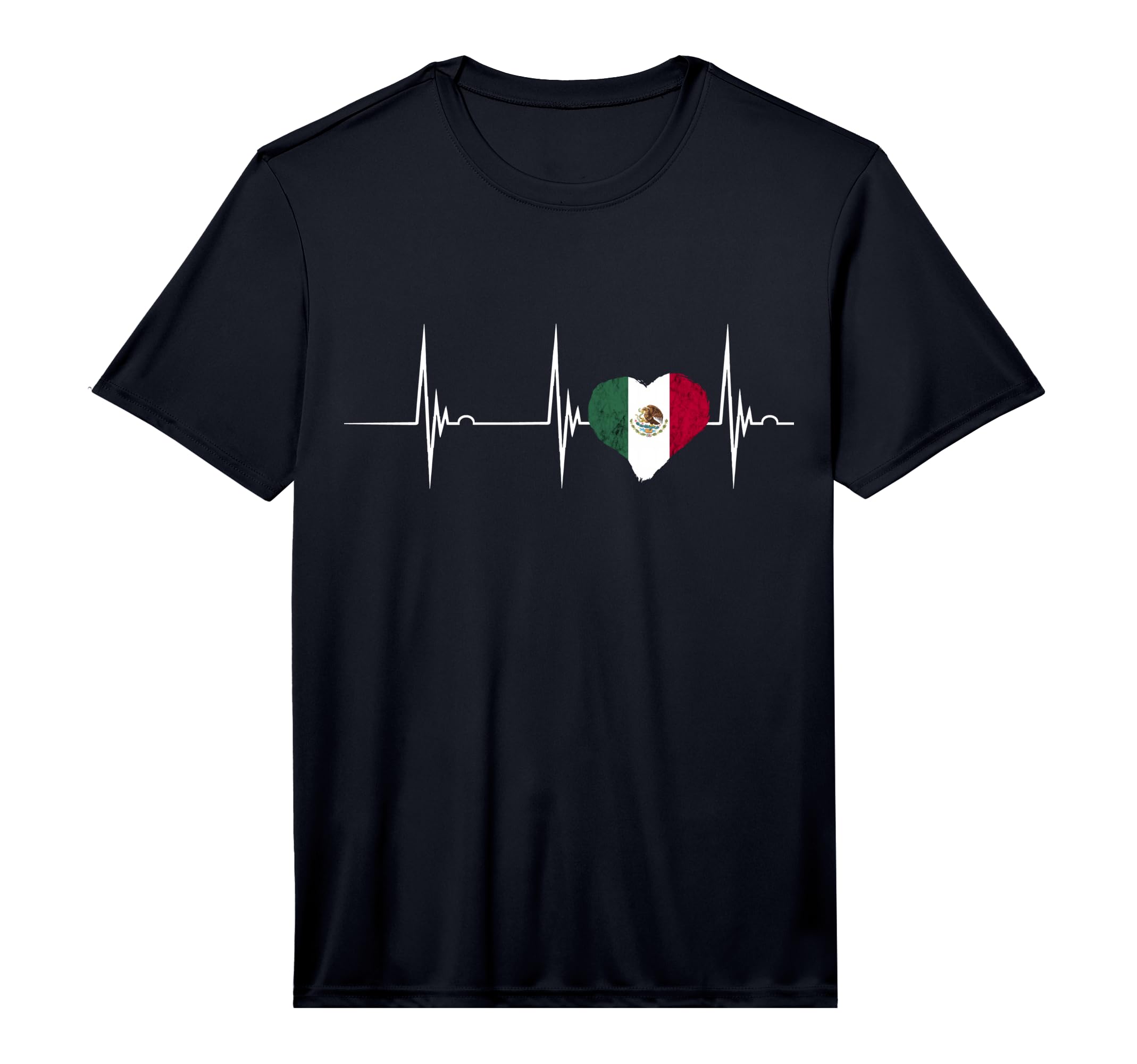 Mexico Heart Heartbeat Ekg Pulse Mexican T-Shirt - Unique Graphic Unisex