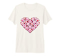 Heart Shaped Soccer Ball Pattern Tri T-Shirt - Minimalist Print Unisex