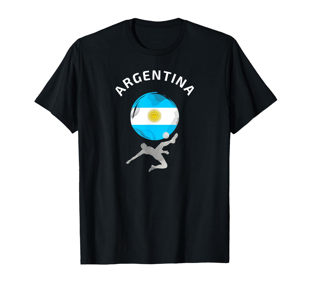 Football Goal Argentina Flag World T-Shirt - Minimalist Print for Adults