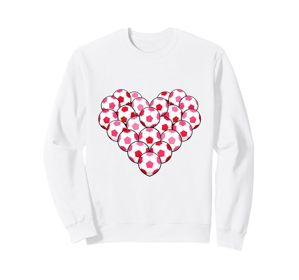 Heart Shaped Soccer Ball Artwork Sweatshirt - Trendy Graphic Unisex