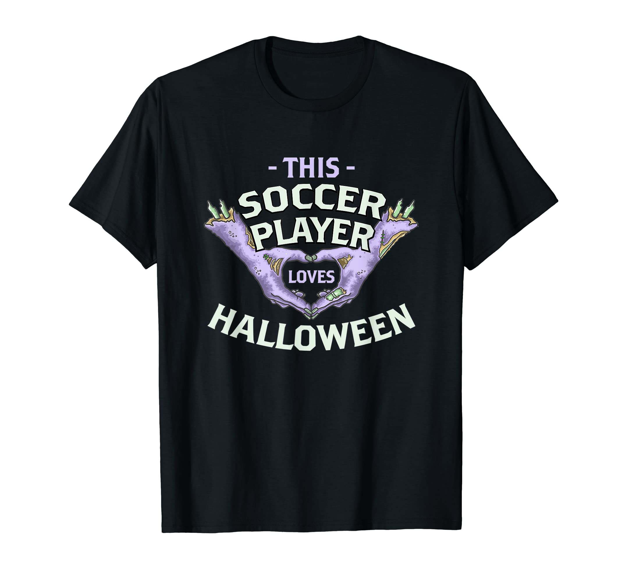 This Soccer Player Loves Halloween T-Shirt - Custom Art Print Unisex