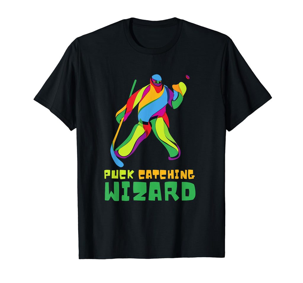 Ice Hockey Goalkeeper Goaltender And T-Shirt - Minimalist Print Unisex