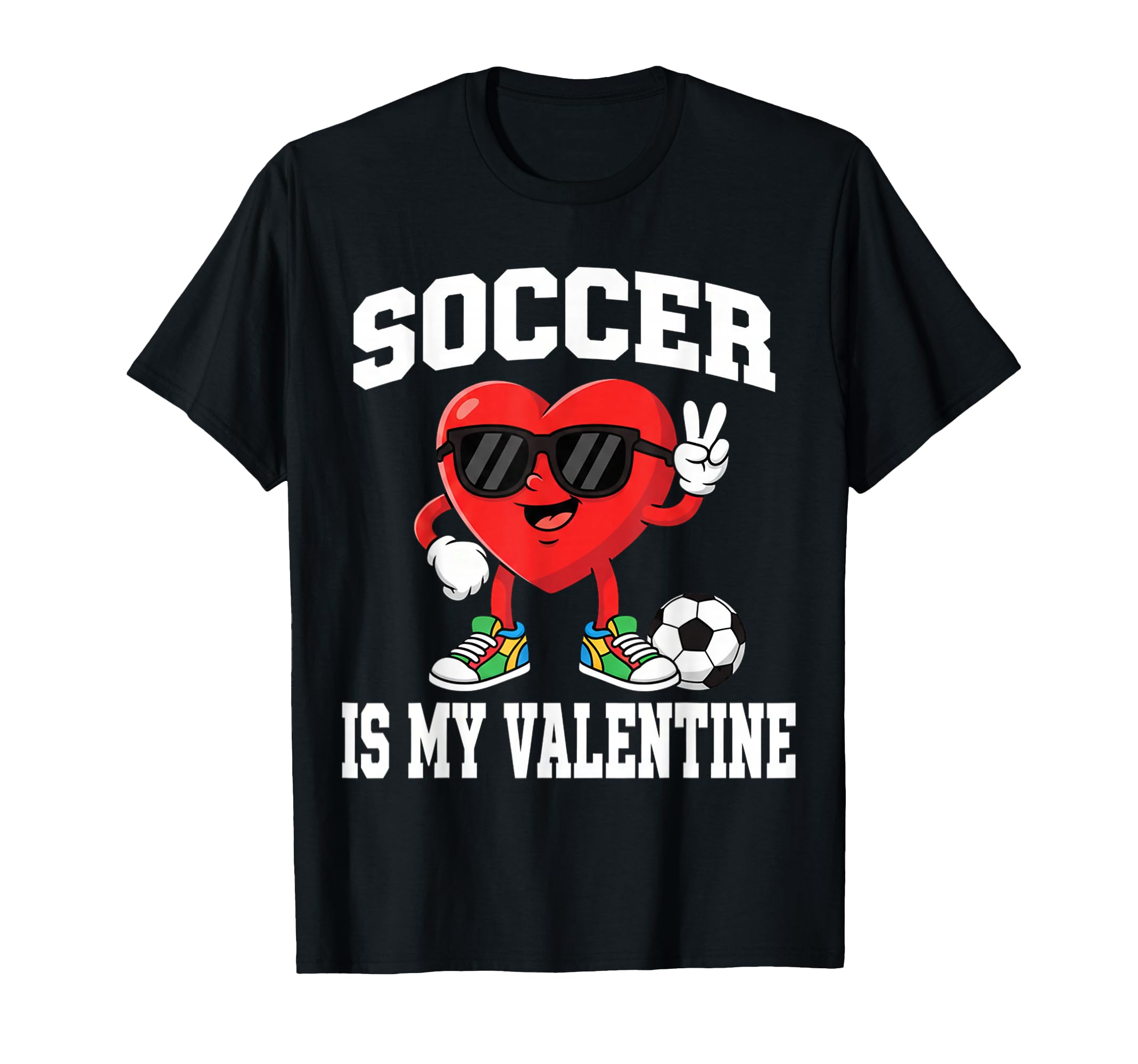 Soccer Valentine Valentines Hearts Sport T-Shirt - Unique Graphic Unisex