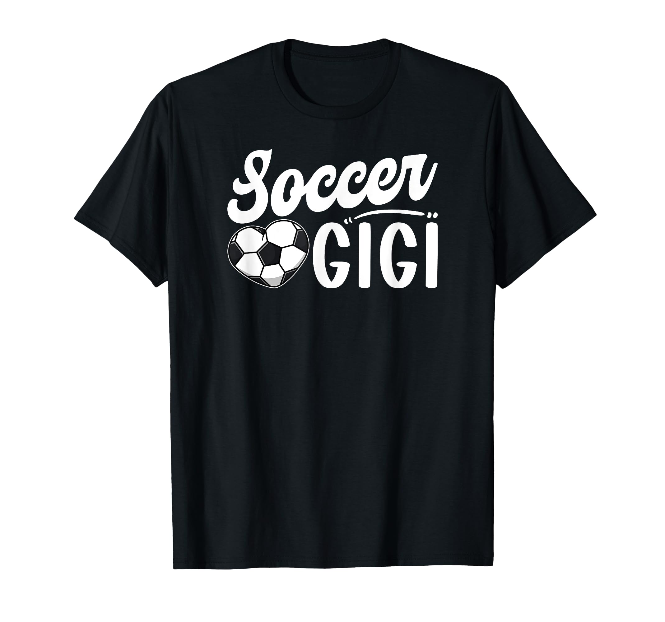 Soccer Gigi Heart Grandma Gigi Soccer T-Shirt - Aesthetic Graphic Unisex