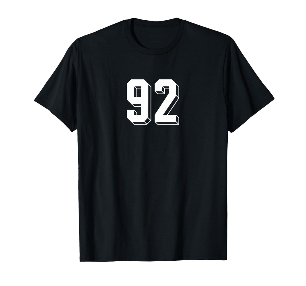 Number 92 80S 90S Soccer Team Jersey T-Shirt - Custom Art Print for Adults