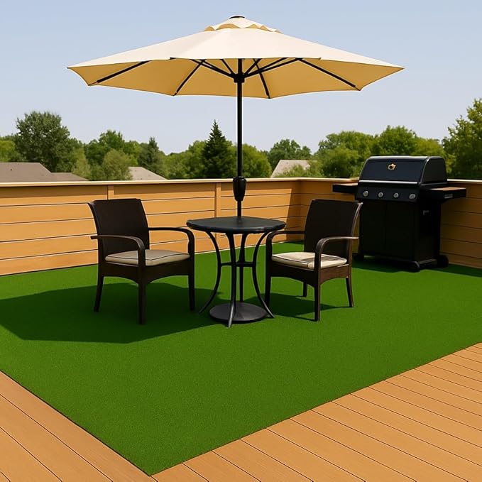 Ottomanson Artificial Turf Golf Hitting Mat 3' x 3' Indoor/Outdoor Waterproof Synthetic Fake Grass for Putting Practice Baseball Football Sports Gym Backyard, Custom Size 2' up to 30'