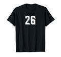 Number 26 80S 90S Soccer Team Jersey T-Shirt - Streetwear Style Unisex